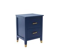 Cabinet Bits Palazzi 2 Drawer Bedside Blue H61 W45 D40Cm