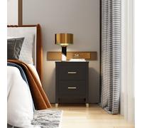 Cabinet Bits Palazzi 2 Drawer Bedside Table Black