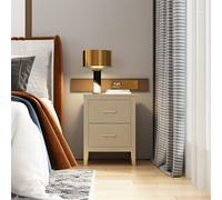 Cabinet Bits Palazzi 2 Drawer Bedside Table Clay