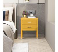 Cabinet Bits Palazzi 2 Drawer Bedside Table in Mustard Cabinet Bits Mustard