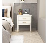 Cabinet Bits Palazzi 2 Drawer Bedside Table in Off-White Cabinet Bits Off-White