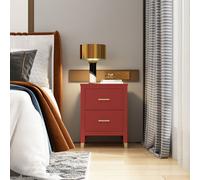 Cabinet Bits Palazzi 2 Drawer Bedside Table Red