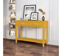 Cabinet Bits Palazzi 2 Drawer Console Table Mustard