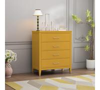 Cabinet Bits Palazzi 4 Drawer Chest of Drawers in Mustard Cabinet Bits Mustard