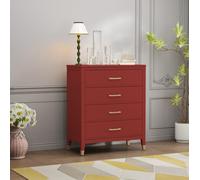 Cabinet Bits Palazzi 4 Drawer Chest of Drawers in Red Cabinet Bits Red