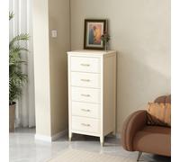 Cabinet Bits Palazzi 5 Drawer Narrow Chest of Drawers in Off-White Cabinet Bits Off-White