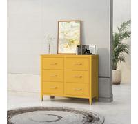 Cabinet Bits Palazzi 6 Drawer Chest of Drawers in Mustard Cabinet Bits Mustard