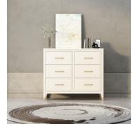 Cabinet Bits Palazzi 6 Drawer Chest of Drawers in Off-White Cabinet Bits Off-White