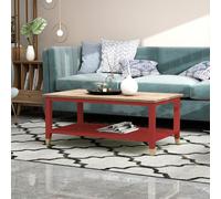 Cabinet Bits Palazzi Coffee Table H45 W100 D56Cm Red/natural