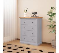Cabinet Bits Rocca 4 Drawer Chest of Drawers Chrome Knob in Grey Cabinet Bits Grey