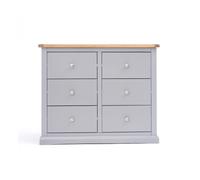 Cabinet Bits Rocca 6 Drawer Chest of Drawers Chrome Knob in Grey Cabinet Bits Grey