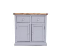 Cabinet Bits Rocca Grey 2 Drawer 2 Door Sideboard Chrome Knob Cabinet Bits Grey