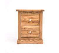 Cabinet Bits Salerno 2 Drawer Bedside Table Chrome Knob