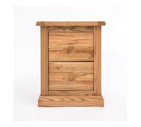 Cabinet Bits Salerno 2 Drawer Bedside Table Wood Knob