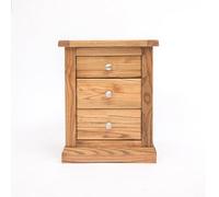 Cabinet Bits Salerno 3 Drawer Bedside Table Chrome Knob