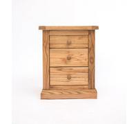 Cabinet Bits Salerno 3 Drawer Bedside Table Wood Knob