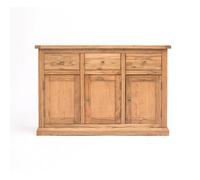 Cabinet Bits Salerno Light Wood 3 Drawer 3 Door Sideboard Brass Knob