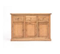 Cabinet Bits Salerno Light Wood 3 Drawer 3 Door Sideboard Wood Knob