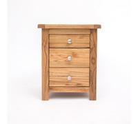 Cabinet Bits Trivento 3 Drawer Bedside Table Chrome Knob