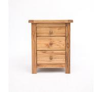 Cabinet Bits Trivento 3 Drawer Bedside Table Wood Knob