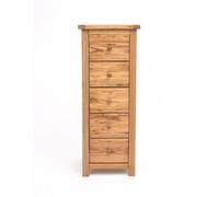 Cabinet Bits Trivento 5 Drawer Narrow Chest Of Drawers Wood Knob