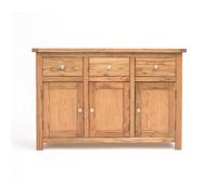 Cabinet Bits Trivento Light Wood 3 Drawer 3 Door Sideboard Chrome Knob