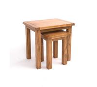 Cabinet Bits Trivento Light Wood Set Of 2 Nest Of Tables