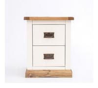 Cabinet Bits Tropea 2 Drawer Bedside Table Brass Drop Handle