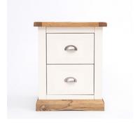 Cabinet Bits Tropea 2 Drawer Bedside Table Chrome Cup Handle