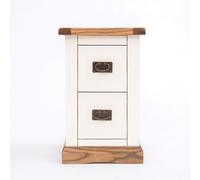 Cabinet Bits Tropea 2 Drawer Petite Bedside Table Brass Drop Handle