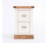Cabinet Bits Tropea 2 Drawer Petite Bedside Table Chrome Cup Handle