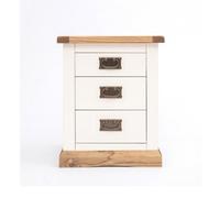 Cabinet Bits Tropea 3 Drawer Bedside Table Brass Drop Handle