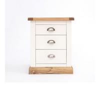 Cabinet Bits Tropea 3 Drawer Bedside Table Chrome Cup Handle