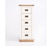 Cabinet Bits Tropea 5 Drawer Narrow Chest Of Drawers Bras Drop Handle