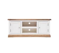 Cabinet Bits Tropea Off White 2 Door Tv Cabinet Chrome Knob
