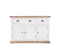 Cabinet Bits Tropea Off White 3 Drawer 3 Door Sideboard Brass Cup Handle