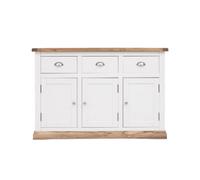 Cabinet Bits Tropea Off White 3 Drawer 3 Door Sideboard Chrome Cup Handle