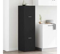 Cabinet Black Oak Engineered Wood 40x41x144.5cm Slim Apothecary Drawer Storage X
