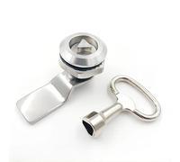 Cabinet Cam Lock, 304 Stainless Steel 18mm Cam Locks Triangle Key Tongue Lock Thread Safety Lock Pins for Mailbox Cabinets(A-set-h10-stainless)
