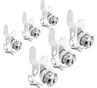 Cabinet Cam Locks Keyed Alike, 5/8'' Fits on 0.4'' Max Door Thickness, Secure File Drawer Mailbox RV Storage Replacement Set, Zinc Alloy (5/8 Inch 6Pcs)