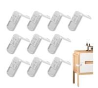 Cabinet Child Safety Locks,10X Child Proof Cabinet Door Lock - Kids Proofing Removable Secure Sturdy Baby Stuff for Drawers Cabinets Fridge Closet Bathroom Kitchen Furniture Ovens