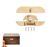 Cabinet Closure, Gold Antique Latch Hook Hasp Vintage Decorative Brass Hasp Clasp Buckle Closure Latch Lock and Hardware Latch Buckle Lock Hasp Hook