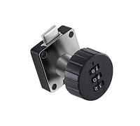 Cabinet Code Lock Keyless Combination cam Lock for Cupboard Mailbox Wardrobe Black Round 39x39mm