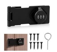 Cabinet Combination Lock, Zinc Alloy Password Reel Lock for Filing Cabinets, Small Doors, Drawers - No Key Required, Anti-Theft, Keep Safe - Black