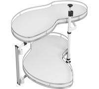 Cabinet Corner Organizer, Twin Shelf Carousel Storage Solution for Efficient Space Utilization