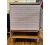 Cabinet Cupboard Tambour Door White, Plastic ABS Sliding Closet Door for Kitchen Wardrobe, Folding Roller Gate with Accessories(75x100cm (29.5x39.4))