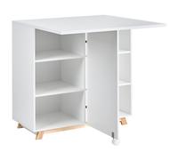 Beliani Cabinet Desk Flomot 80 Cm 40/80 Cm Folding White