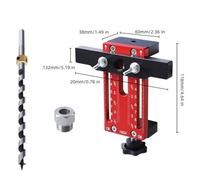 Cabinet Door Assembly Jig for Woodworking Aluminum Alloy Hardware Installation Tool with 5-45Mm Adjustable Rebounder and Clamp Drill Bit Included for Cabinet Fitting