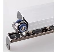 Cabinet Door Bottom Guides Hardware, Sturdy Parallel Sliding Door Track Set, Living Room/Doorway/Barn Doors Flat Track Roller with Installation Kit(L 200cm/78.7in)