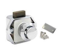 Cabinet Door Catch - Push Button Latch | Keyless Cupboard Locks | RV Push Catches Knob Furniture Hardware for Caravan Home Yachts